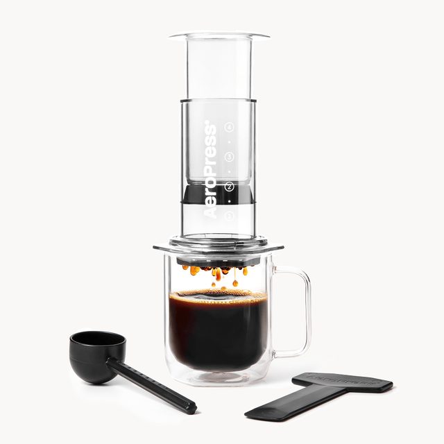 AeroPress Clear Coffee Press, All-in-One French Press, Pour-Over and Espresso Style Manual Brewer, Small Portable Coffee Maker