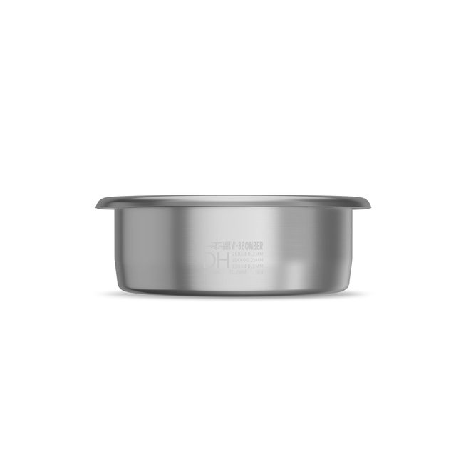 MHW-3BOMBER 58mm Espresso Filter Basket, 18g Double-Layer Stainless Steel High Precision Extraction Basket, Ridged, Fits Most 58mm Portafilters