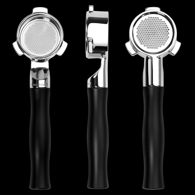 Normcore 54mm Flat Naked Bottomless Portafilter with Built-in High Extraction Basket, Fits 54mm Breville, Sage and Solis Barista Machines